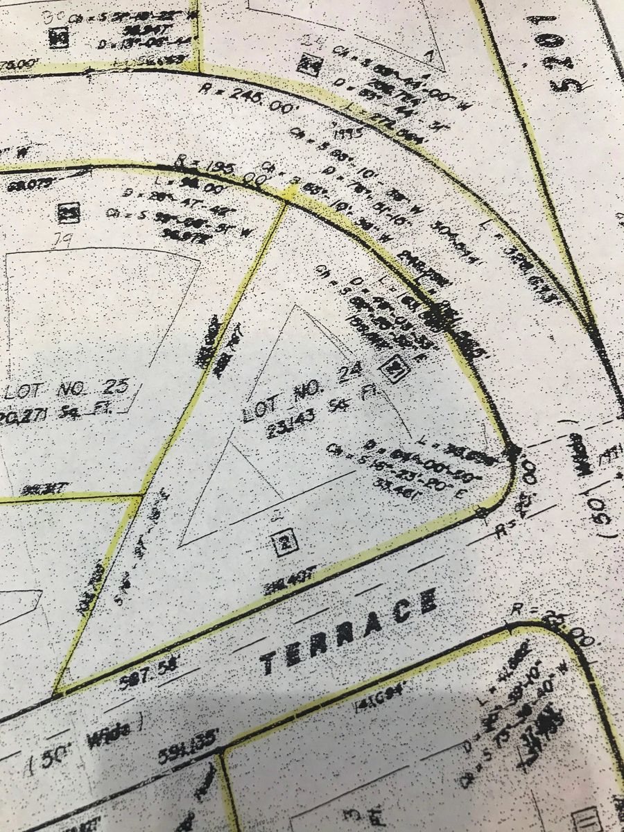 Subdivision lot plan